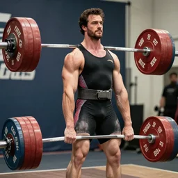 henry cavill as a powerlifter, 4 k hd photograph