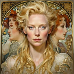 symmetry!! full shot!!!! of a beautiful!!!! tilda swinton, pretty face, intricate, elegant, highly detailed, digital painting, artstation, concept art, smooth, sharp focus, illustration, art by artgerm and greg rutkowski and alphonse mucha, 8 k