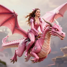 Liv Tyler rides a pink dragon