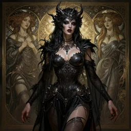 Witch, passionate , seductive, sweaty, intricate fashion clothing, insane, intricate, highly detailed, digital painting, artstation, concept art, smooth, sharp focus, illustration, Unreal Engine 5, 8K, art by artgerm and greg rutkowski and alphonse mucha