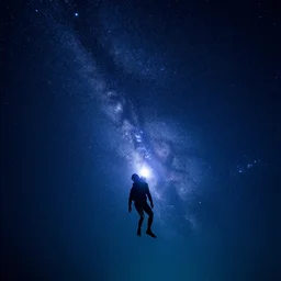 underwater meteor shower, 4K underwater photography