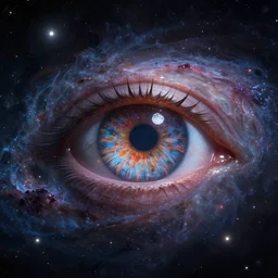 eye of a galaxy, ( stylized, artgerm, artstation, hd, cgsociety, cgi, realistic, dramatic, cinematic, artistic, trending, detailed )