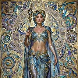 gal gadot as a sorceress, passionate, seductive, sweaty, intricate dressed in ornate blue robes and staff, lovely, intricate, highly detailed, digital painting, artstation, concept art, karma sutra, smooth, sharp focus, illustration, unreal engine 5, 8 k, art by artgerm and greg rutkowski and alphonse mucha