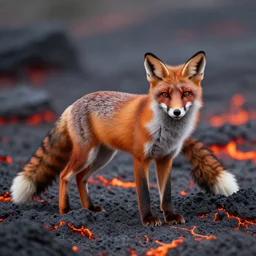 A fox in lava