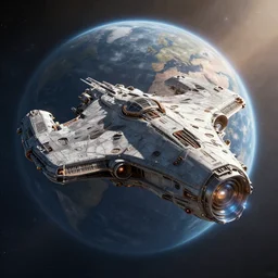 out of world protoss spaceship in another planet, dramatic lighting, incredible detail
