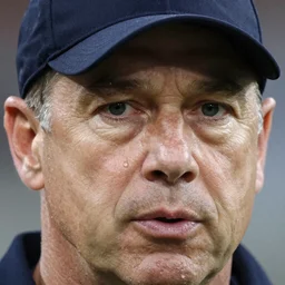 extreme closeup of the face of coach Belichick