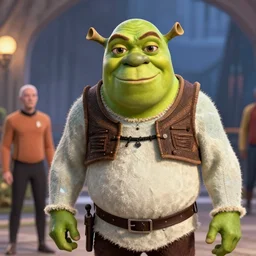 A still of Shrek as Han Solo in Star Trek The Empire Strikes Back. Extremely detailed. Beautiful. 4K. Award winning.