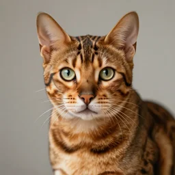 medium format Bengal Cat Photography, Hyperreal, 8k in the style of Annie Leibovitz