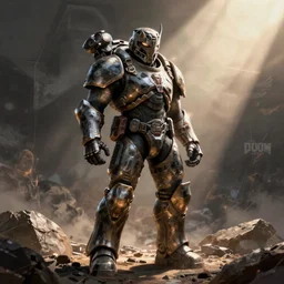 doom slayer from doom eternal, epic paint
