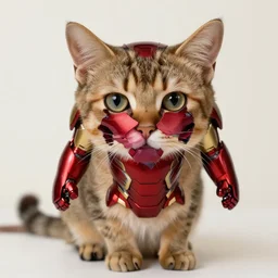 cat in iron man armour