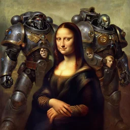 character portrait cyberpunk starcraft terran warhammer 4 0 k space marine tech priest warrior princess mona lisa, character design, painting by gaston bussiere, katsuya terada, frank frazetta, tom of finland, trending on artstation