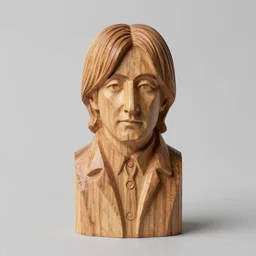 wooden carving statue of john lennon, product picture, ebay listing thumbnail
