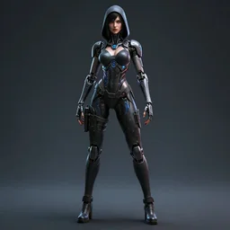 a beautiful insufficently dressed metahuman biomechanical heavily cybered female shadowrunner fullbody portrait by echo chernik in the style of shadowrun returns pc game. 8k 3d realistic render. Dark atmosphere volumetric lighting. Cyberpunk feel. Hypermaximalist ultradetailed cinematic charachter concept art. Uncut, unzoom, centered, feminine pose. Digital illustration.