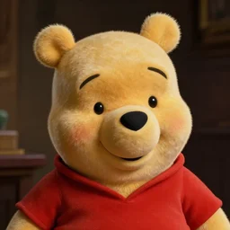 candid portrait photograph of winnie the pooh by annie leibovitz