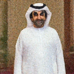 Ronald mcdonald wearing a thobe