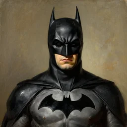 portrait of batman, painted by jc leyendecker