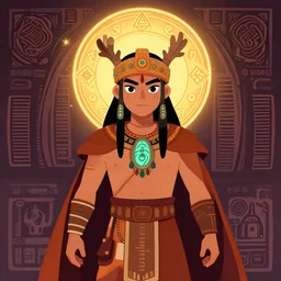 portrait of a future metaverse Ayahuasca tech shaman warrior, 2D cartoon,  visionary art, symmetric, Magick symbols, holy halo, shipibo patterns, sci-fi, concept art, trending on art station, 8k digital art, by Mandy Jurgens, fantasy art