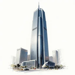 sketch of a futuristic skyscraper
