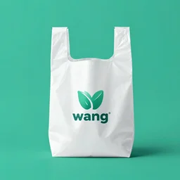 logotype design for disposable plastic bag company called wang that represents high quality and efficiency, modern, fresh cool colors, trending on behance