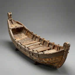early byzantine pentekonter ship, primitive, single rowing deck