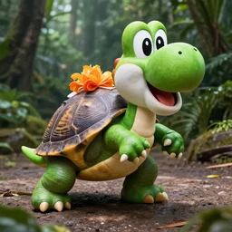 national geographic wildlife photo of real life yoshi yoshi in real life in the wild, dinosaur turtle, 8 k, 8 5 mm f 5. 6