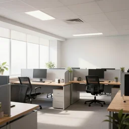 photo of the backrooms office space, bright, 8 k photorealistic, hd, high details, trending on artstation