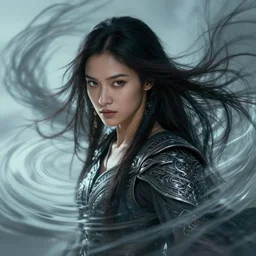 portrait of maya ali as a sorcerer by gang zheng, dynamic lighting, ripples, fantasy, intricate, smooth, sharp focus, octane render aesthetic, official fanart behance hd artstation by maria poliakova and quentin de warren and boell oyino and rhads and lois van baarle and ilya kuvshinov