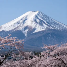 4 k hd, high detail photograph of mount fuji, spring, shot with sigma f / 4. 2, 2 5 0 mm sharp lens, wide shot, consistent, volumetric lighting, high level texture render