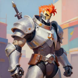 greg manchess portrait painting of fierca astonishing armored the foundation from fortnite as overwatch character, medium shot, asymmetrical, profile picture, organic painting, sunny day, matte painting, bold shapes, hard edges, street art, trending on artstation, by huang guangjian, gil elvgren, ruan jia, greg rutkowski, gaston bussiere