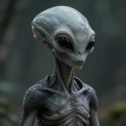 A photo of a grey alien, documentary, realistic, cinematic, extremely high detail, 8k, cinematic, octane render, unreal engine