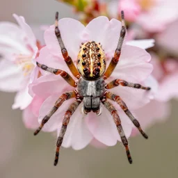 a cherry blossom jewel spider