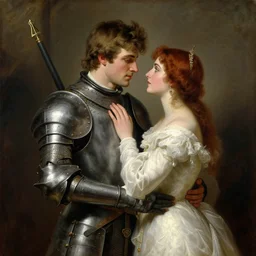 attractive arthur pendragon confesses his love for his attractive male knight. highly detailed painting by gaston bussiere and j. c. leyendecker 8 k
