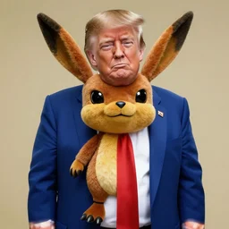 Pickachu in Donald Trumps body, hyper realistic photography, 8k,