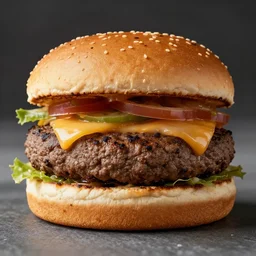 The ultimate hamburger. Perfect photography.