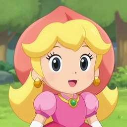 a peach with the face of princess peach.