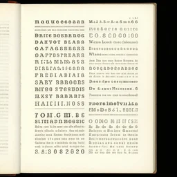 a page from a type foundry catalogue. italy 1 9 7 6