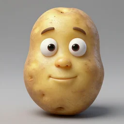 hyper realistic portrait of a potato