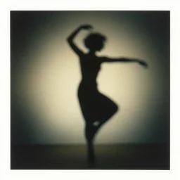 a photogram depicting a silhouette of a dancing female. depth, soft, blurry. photographic paper exposed to light, by emmanuel radnitzky man ray