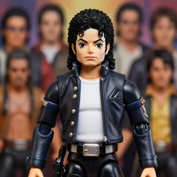 closeup of a neca action figure michael jackson, depth of field, zeiss lens, detailed, symmetrical, centered, fashion photoshoot, by nicoletta ceccoli, mark ryden, lostfish, earl nore, hyung tae, frank frazetta, breathtaking, 8 k resolution, extremely detailed, beautiful, establishing shot, artistic, hyperrealistic, octane render