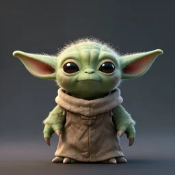 centered detailed portrait of a tiny yoda, illustrated character concept, identical eyes, gazing eyes, video game art, fantasy, illustration, slender symmetrical face and body, artstation, cinematic lighting, hyperdetailed, cgsociety, 8 k, octane render, golden ratio, postprocessing