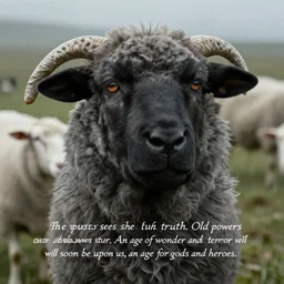 “The grey sheep have closed their eyes, but the mastiff sees the truth. Old powers waken. Shadows stir. An age of wonder and terror will soon be upon us, an age for gods and heroes.”