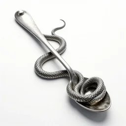 a large knotted spoon, ink on paper, durero, white background, serpentine, 8 k, 3 d render, highly detailed, unreal