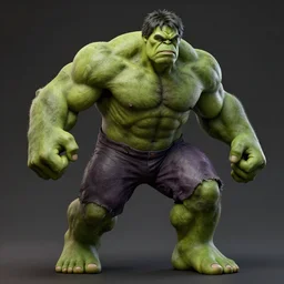 detailed digital art character model of the incredible hulk thor chimera, ultra - realistic, detailed lighting and textures, action pose, intricate, studio quality,