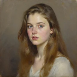 gorgeous oil painting of amybeth mcnulty