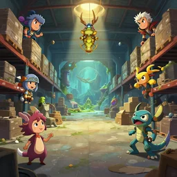 photo cartoon illustration comic manga painting of warehouse environement : 6 fantasy environement, digital painting, volumetric lighting by feng zhu, 3 d alejandro alvarez alena aenami artworks in 4 k beeple, by thomas kinkade hearstone league of legends dofus overwatch