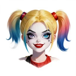 little cartoon female character inspired by harley quinn and star butterfly from star vs force the evil, artwork by studios ghibli, wlop and rossdraws, anatomically correct, smooth, clean detailed, sharped focus, symmetrical, perfect composition, illustration, extremely coherent, detailed face
