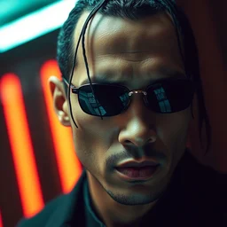 pulp fiction portrait digital colored photo of matrix neo smith, cinematic lighting, sharp focus, 4 k photo by lexi sun
