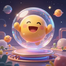the emotion gratitude spreading throughout the universe, futuristic, happy