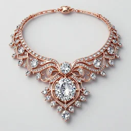 a beautiful photorealistic Tiffany Diamond Necklace made of rose gold glowing in sparkles with heavenly notes Neo Rococo, highly detailed sailor moon aesthetic, fantasy, intricate, elegant, highly detailed, digital painting, artstation, extreme plus resolution fantasy concept art, matte, sharp focus, illustration, Artgerm and Greg Rutkowski and Alphonse Mucha