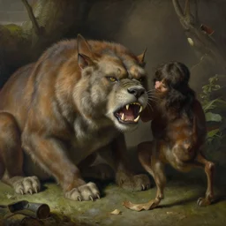 a snarbling diaphronagm befummeling a weidiorate undergreer, extremely detailed matte painting